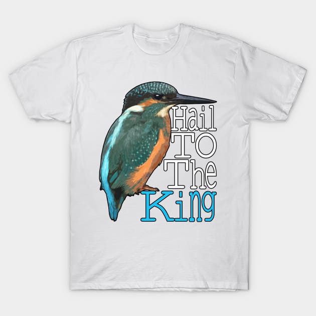 Hail to the KINGfisher Cutout art design T-Shirt by barn-of-nature